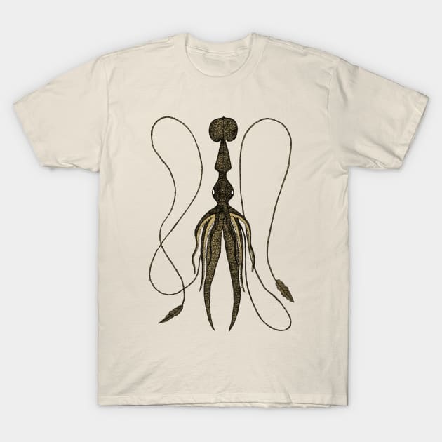 Squid Illustration T-Shirt by djrbennett